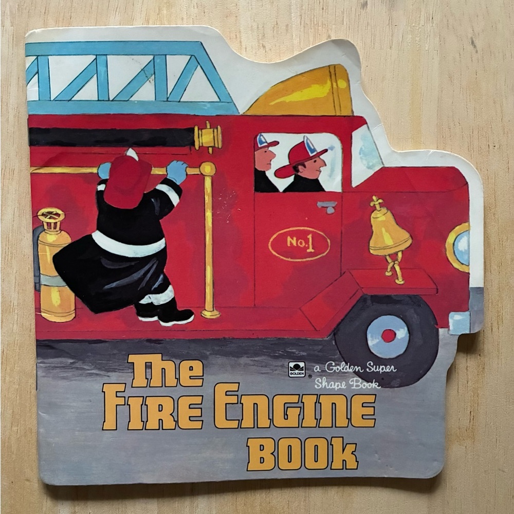 Fire Engine Book - by Jesse Younger - A Golden Super Shape Paperback
